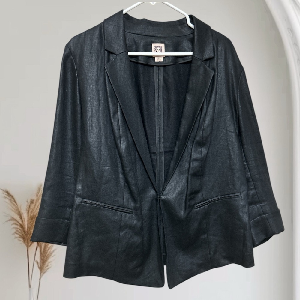 💜Half Off💜Anne Klein Linen Blazer Size 16W  EUC
P2P-24”  100% Linen No flaws